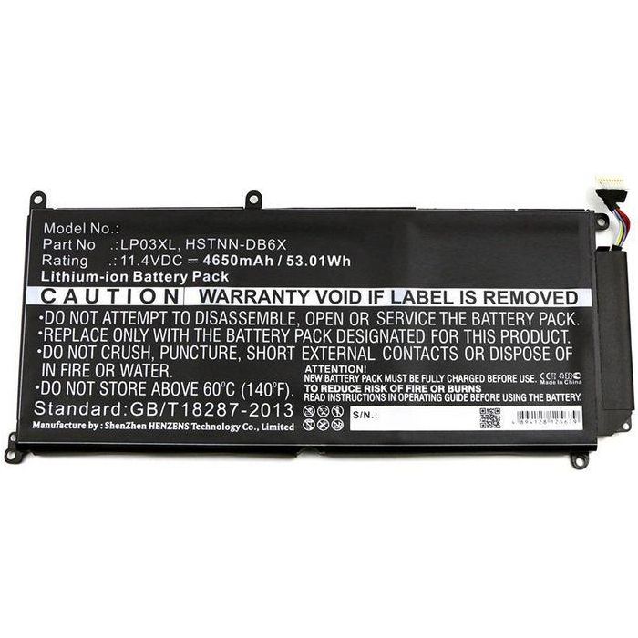 CoreParts Laptop Battery for HP 53.01Wh Li-ion 11.4V 4650mAh Black, Envy 15-AE015TX, Envy 15-AE016TX, Envy 15-AE017TX, Envy 15-AE018TX, Envy CoreParts Laptop Battery for HP 53.01Wh Li-ion 11.4V 4650mAh Black, Envy 15-AE015TX, Envy 15-AE016TX, Envy 15-AE017TX, Envy 15-AE018TX, Envy