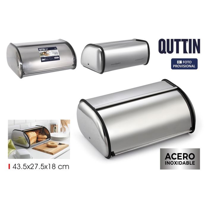Panera Metal C/Tapa 43.5X27.5X18Cm Quttin (4 Unidades) 0 Panera Metal C/Tapa 43.5X27.5X18Cm Quttin (4 Unidades) 0