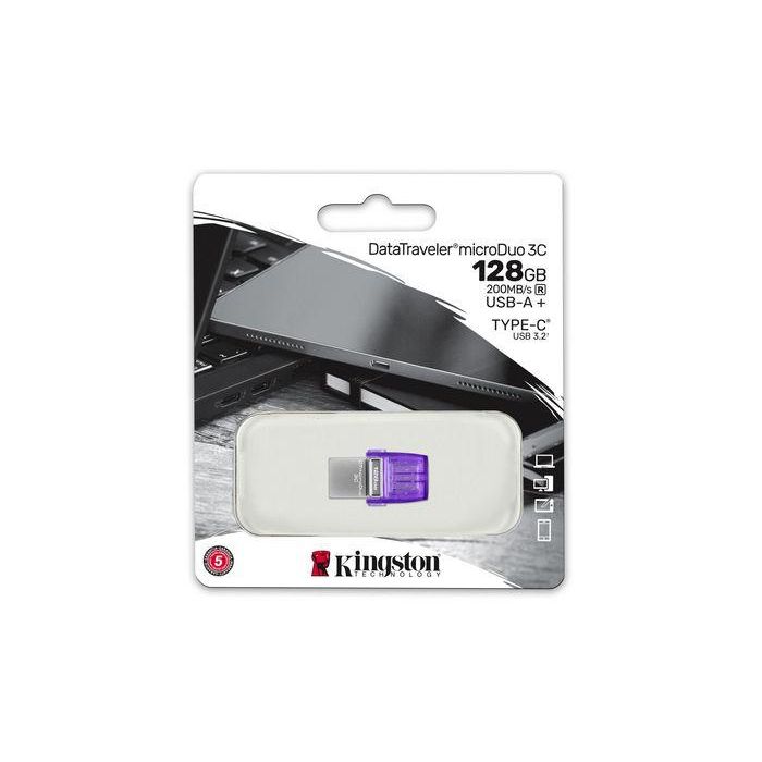 Kingston 128GB DataTraveler microDuo 3C 200MB/s dual USB-A + USB-C 4 Kingston 128GB DataTraveler microDuo 3C 200MB/s dual USB-A + USB-C 4