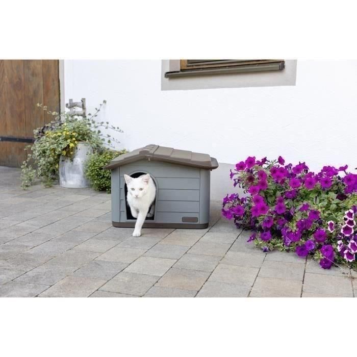 Casa para gatos paola eco kerbl - 60 x 51 x 41 cm - gris y marrón - plástico reciclado 3 Casa para gatos paola eco kerbl - 60 x 51 x 41 cm - gris y marrón - plástico reciclado 3