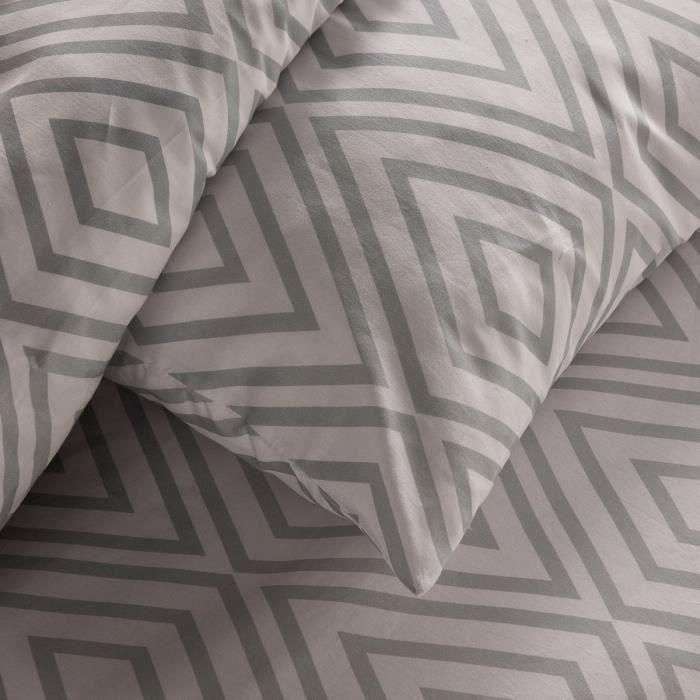 Juego de cama - TODAY Crazy - Estampado de cuadros - 2 personas - 220 x 240 cm - Blanco 3 Juego de cama - TODAY Crazy - Estampado de cuadros - 2 personas - 220 x 240 cm - Blanco 3