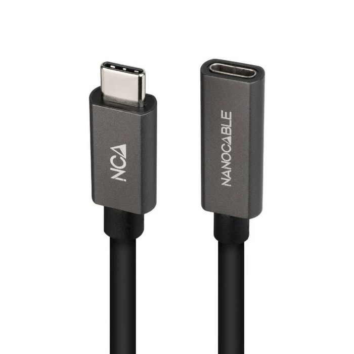 Nanocable 10.01.4401-L150 Cable Alargador USB-C Macho a Hembra USB 3.2 Gen2x2 20Gbps 60W 4K Thunderbolt 3 1.5m Negro 3
