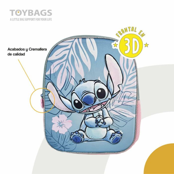 Toybags Stitch Pink Mochila Preescolar 3D con Bolsillo Lateral - 8 x 22 x 8 cm 1 Toybags Stitch Pink Mochila Preescolar 3D con Bolsillo Lateral - 8 x 22 x 8 cm 1