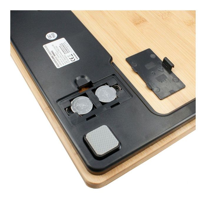 Báscula Digital de Baño TM Electron Marrón Bambú 2 Báscula Digital de Baño TM Electron Marrón Bambú 2