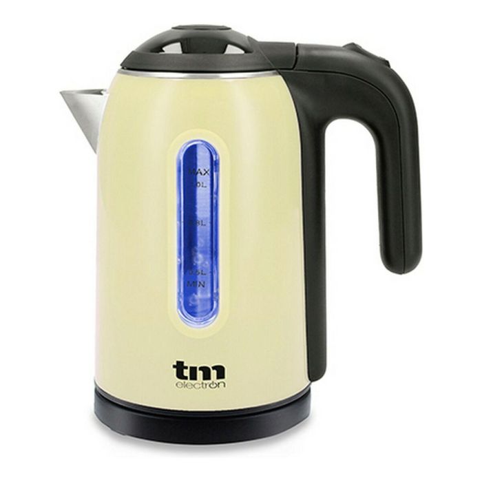 Hervidor de Agua Eléctrico con Luz LED TM Electron Acero Inoxidable Crema Hervidor de Agua Eléctrico con Luz LED TM Electron Acero Inoxidable Crema