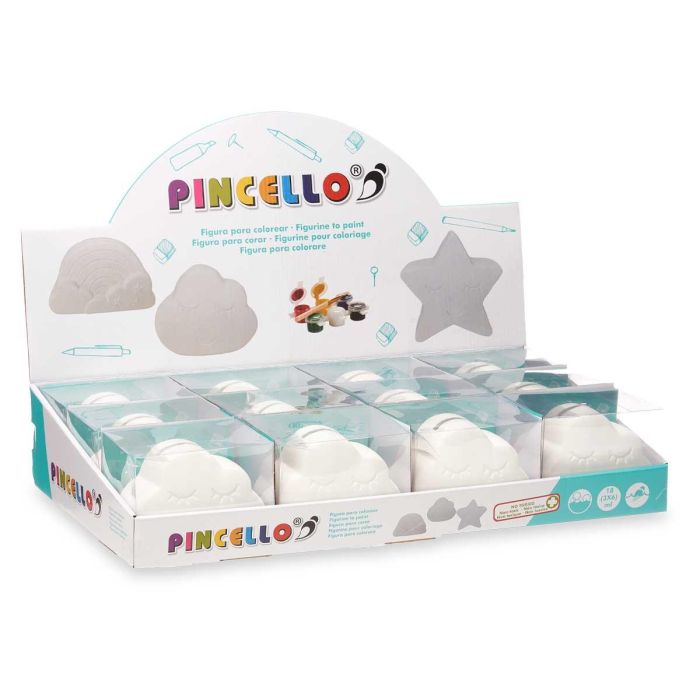 Hucha Pintar Nube 6 Colores Pincel Pincello 12X9CM (24 Unidades) 2 Hucha Pintar Nube 6 Colores Pincel Pincello 12X9CM (24 Unidades) 2