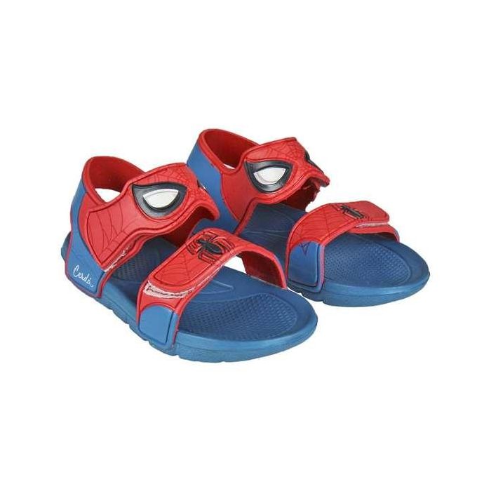 Cerdá Sandalias de Playa Spiderman Rojas para Niño, Calzado Infantil de Verano - Talla 24/25