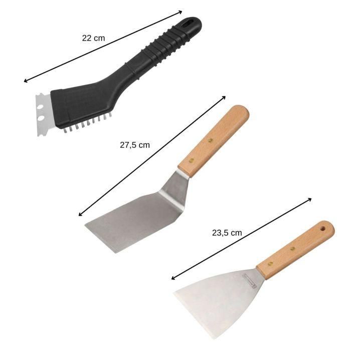 Set de 3 utensilios profesionales - FACKELMANN PROFESIONAL - Para plancha 2 Set de 3 utensilios profesionales - FACKELMANN PROFESIONAL - Para plancha 2