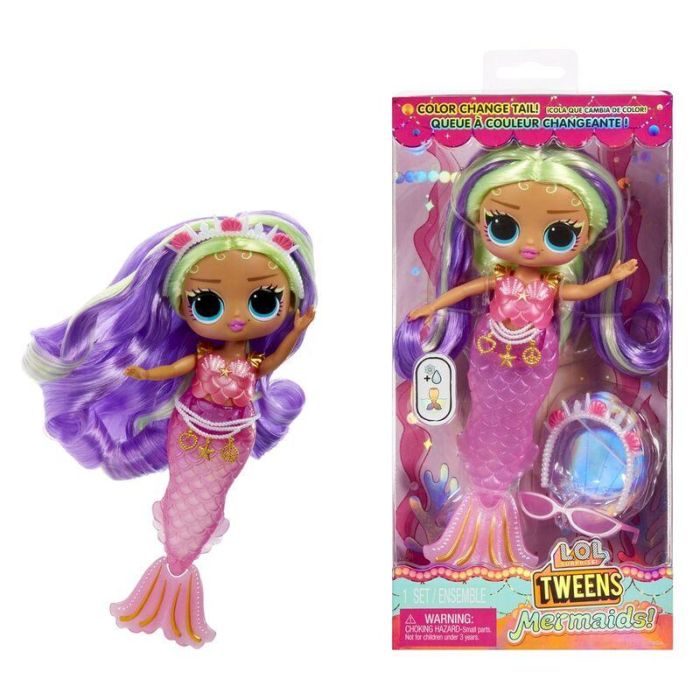 L.O.L. Surprise Muñeca Tween Sirena Cleo Cove - Cola Cambia de Color - 25,4x12,7x6,35 cm - Edad 4+ Años 2 L.O.L. Surprise Muñeca Tween Sirena Cleo Cove - Cola Cambia de Color - 25,4x12,7x6,35 cm - Edad 4+ Años 2