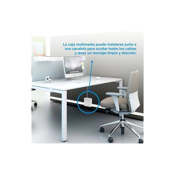 Nanocable 10.35.0003 Caja de Conexiones Multimedia de Pared VGA, HDMI, Jack 3.5, RCA, 2xUSB, 2xRJ45, Blanco 4