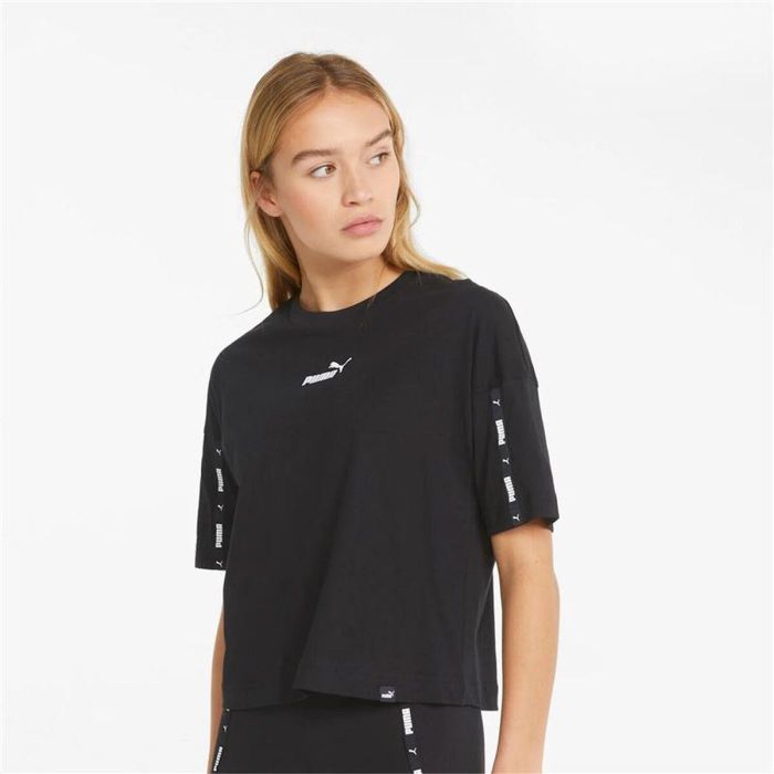 Camiseta de Manga Corta Mujer Puma Power Tape Crop W Negro 3