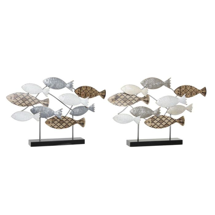 DKD Home Decor Adorno de Pared Metal Peces Atlántico 65.4x43x9.5 cm (2 Unidades) Surtido Azul, Marrón, Negro DKD Home Decor Adorno de Pared Metal Peces Atlántico 65.4x43x9.5 cm (2 Unidades) Surtido Azul, Marrón, Negro