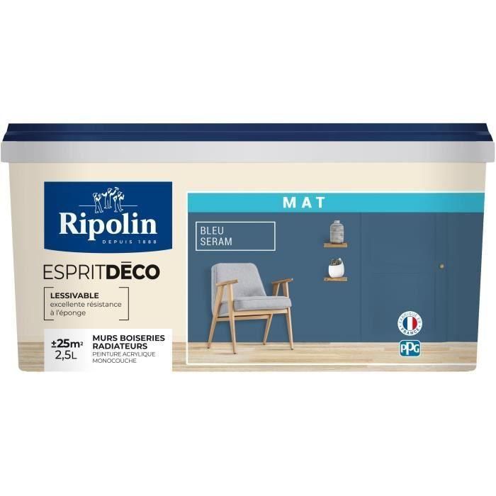 Pintura color azul mate seram para paredes interiores Ripolin 2.5L