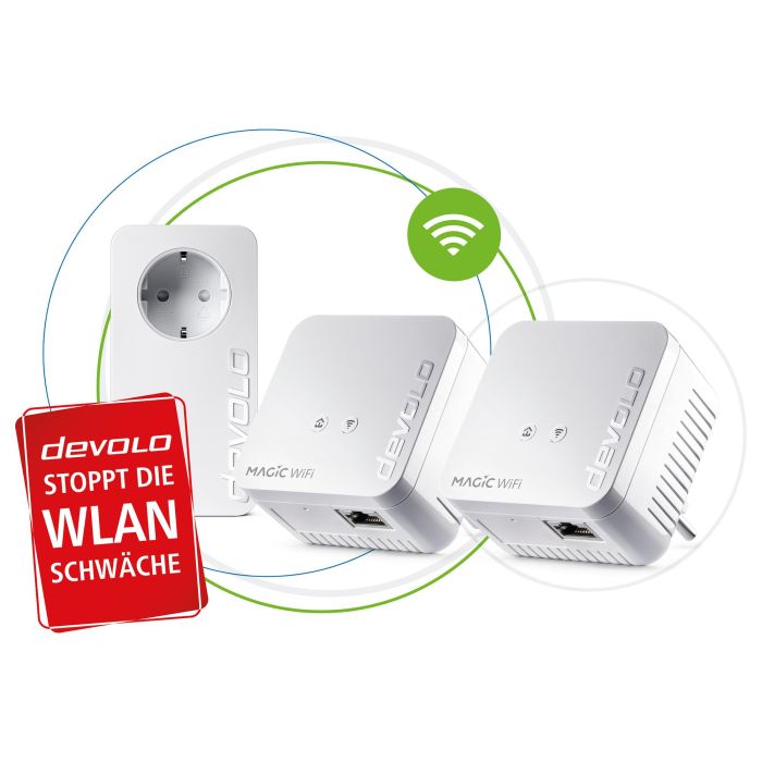 Devolo Magic 1 WiFi mini Adaptador Powerline Kit 1200 Mbps, WiFi 4 300 Mbps, 1 Puerto LAN, Blanco, Multiroom 1 Devolo Magic 1 WiFi mini Adaptador Powerline Kit 1200 Mbps, WiFi 4 300 Mbps, 1 Puerto LAN, Blanco, Multiroom 1