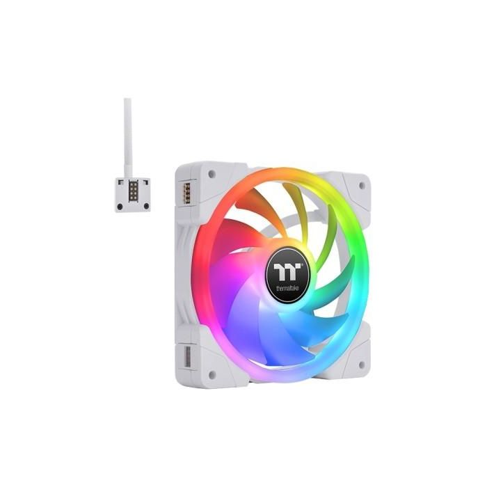 120mm Thermaltake SWAFAN EX12 RGB PC Cooling Fan White TT Premium Edition 3 Pack 0 120mm Thermaltake SWAFAN EX12 RGB PC Cooling Fan White TT Premium Edition 3 Pack 0