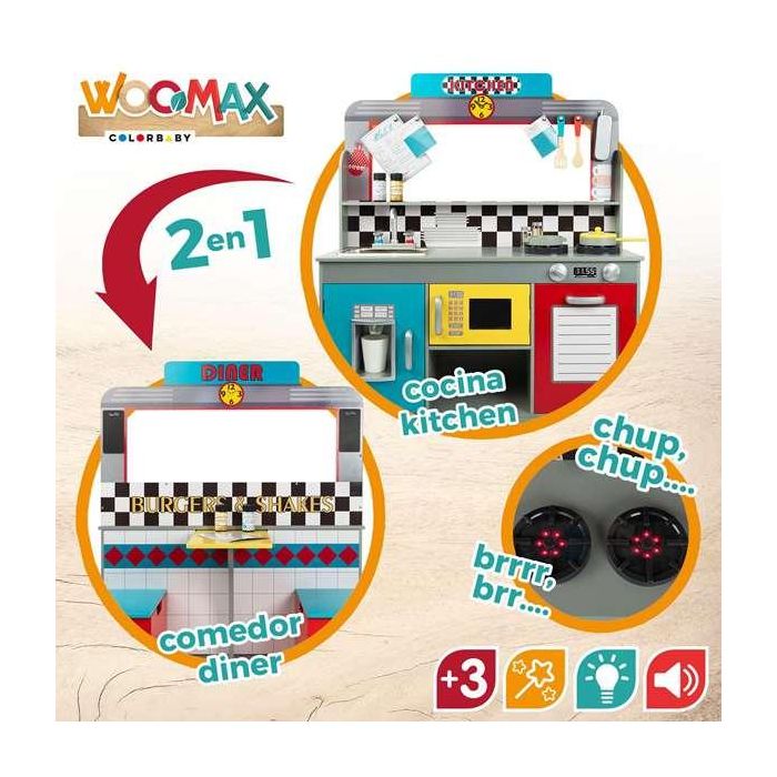 Cocina retro de madera woomax 90x58x104 cm 8 Cocina retro de madera woomax 90x58x104 cm 8