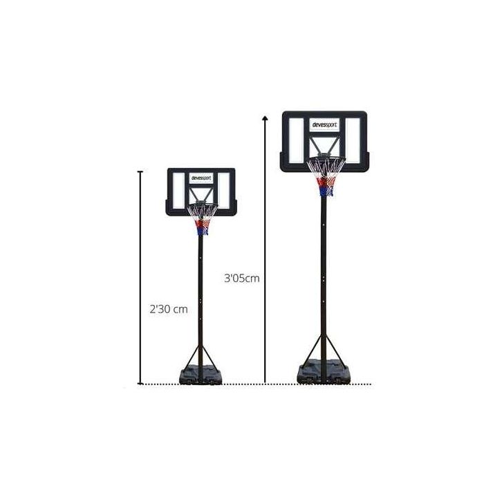 Canasta baloncesto ajustable 230 a 305 cm 4