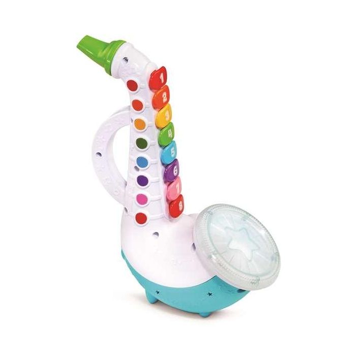 Saxofon infantil colores musicales con gran variedad de sonidos y 8 botones para reproducir notas musicales 28,6x22,2x10,4 cm 1 Saxofon infantil colores musicales con gran variedad de sonidos y 8 botones para reproducir notas musicales 28,6x22,2x10,4 cm 1