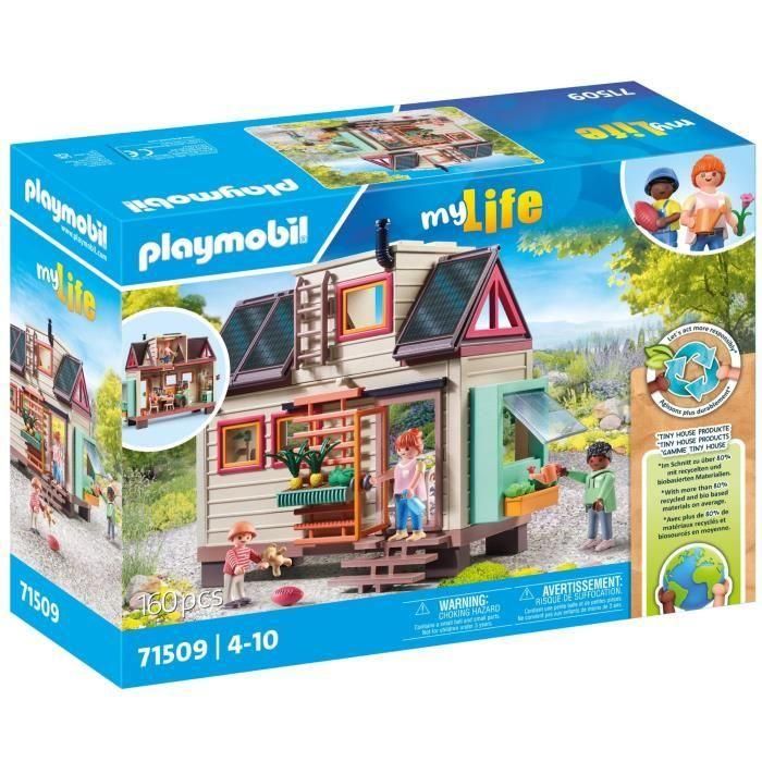 Playmobil Casa Pequeña 71509 Tiny House Sostenible con Accesorios y Paneles Solares para Niños a Partir de 4 Años