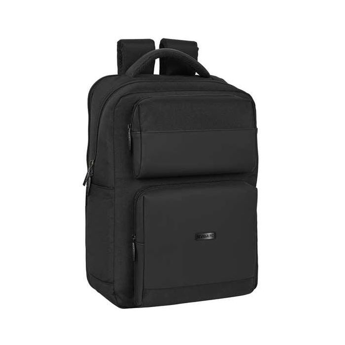 Mochila para Portátil Sevilla Fútbol Club Premium 15,6'' Negro (31 x 44 x 13 cm)