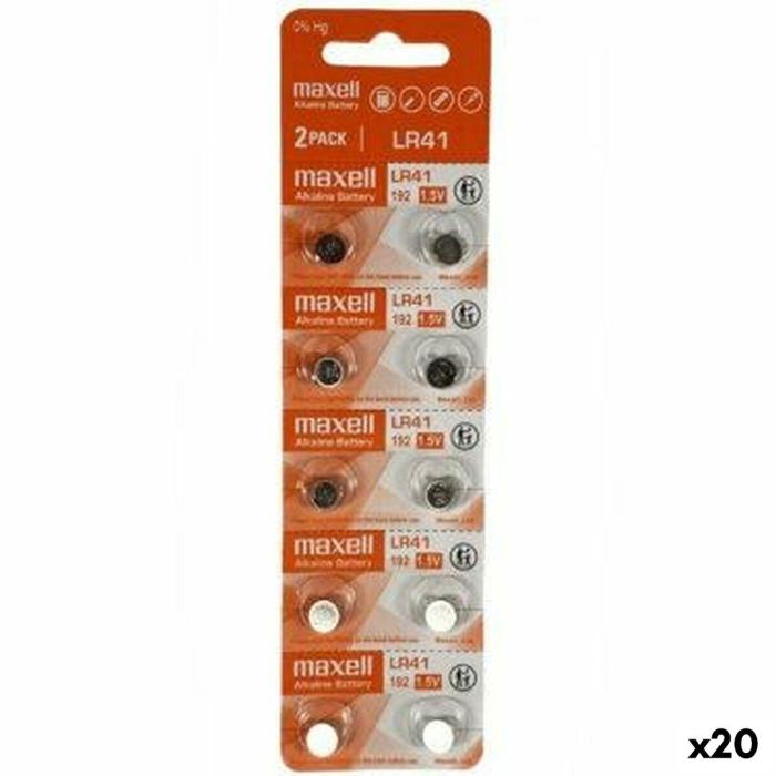 Pilas Alcalinas Maxell 1,5 V LR41 (20 Unidades) 0 Pilas Alcalinas Maxell 1,5 V LR41 (20 Unidades) 0