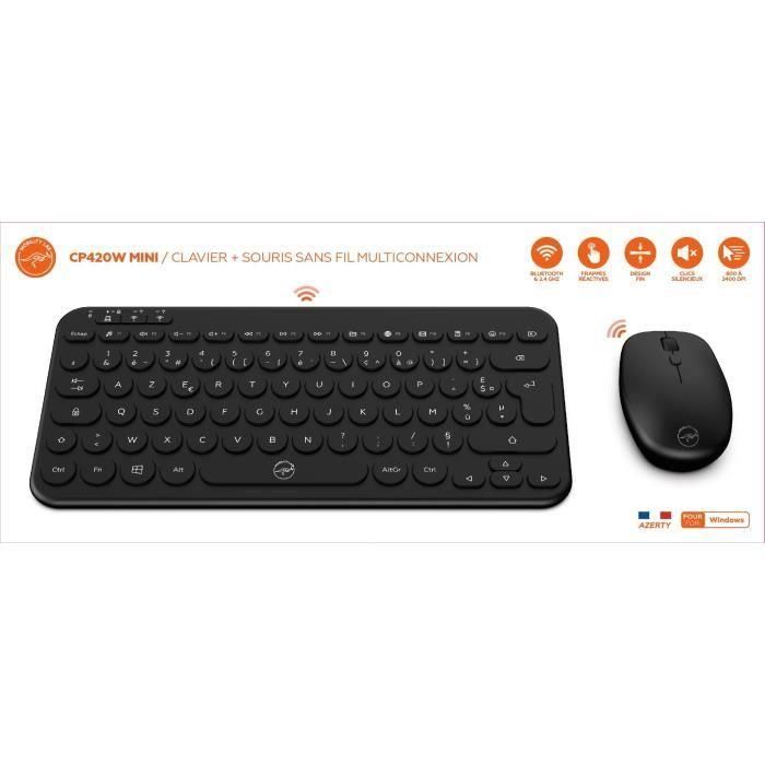 Mobility Lab CP420W - Miniteclado y Ratón Inalámbrico Negro FR