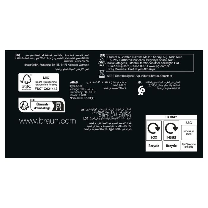 Braun Serie 9 9610s Afeitadora Eléctrica Negra Autonomía 60 min BRA8700216554787 1