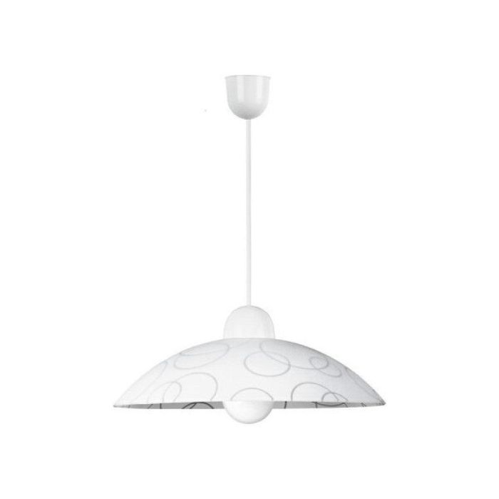 RABALUX RAB-1844 Lámpara Colgante Ada 1xE27 IP20 Ø30cm Pantalla Cristal Blanco Transparente 90cm Cable Max 60W 0 RABALUX RAB-1844 Lámpara Colgante Ada 1xE27 IP20 Ø30cm Pantalla Cristal Blanco Transparente 90cm Cable Max 60W 0