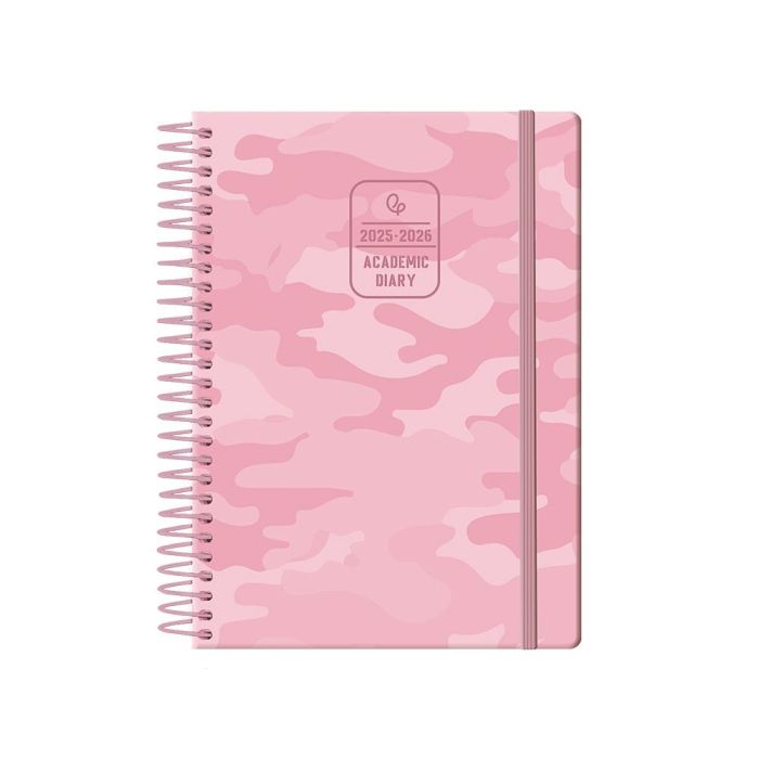 Agenda Escolar Liderpapel 25-26 Espiral Patterns Militar Rosa Dia Pagina A5 Bilingüe Papel Fsc 80 gr 1 Agenda Escolar Liderpapel 25-26 Espiral Patterns Militar Rosa Dia Pagina A5 Bilingüe Papel Fsc 80 gr 1