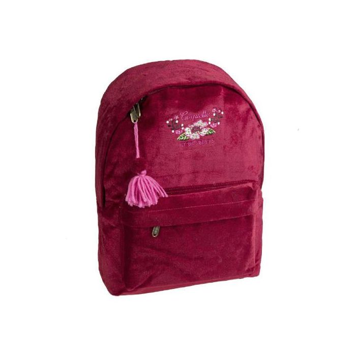 Coquette Mochila Chic 16022090700 Terciopelo Fucsia 24.5 x 35 x 13.5 cm 2 Coquette Mochila Chic 16022090700 Terciopelo Fucsia 24.5 x 35 x 13.5 cm 2