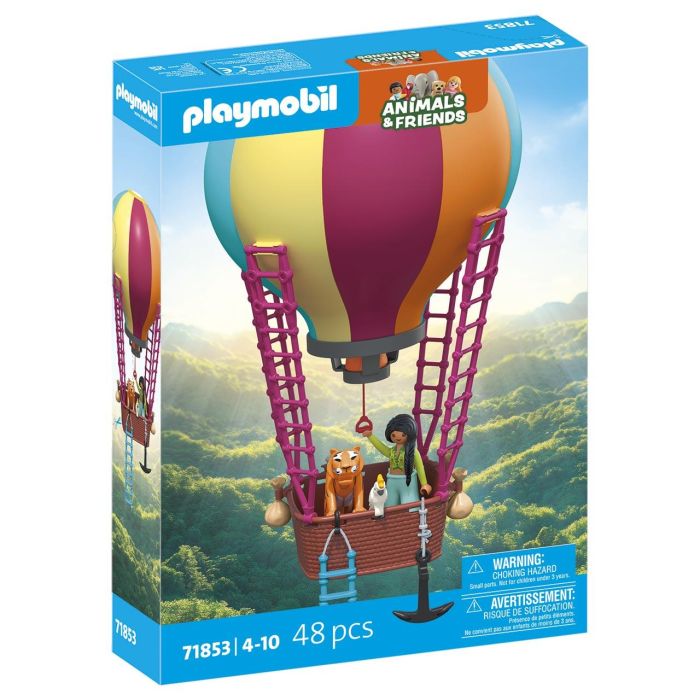 PLAYMOBIL 71853 Viaje En Globo Animals Y Friends, con tigre y cacatúa, para niños +4 años