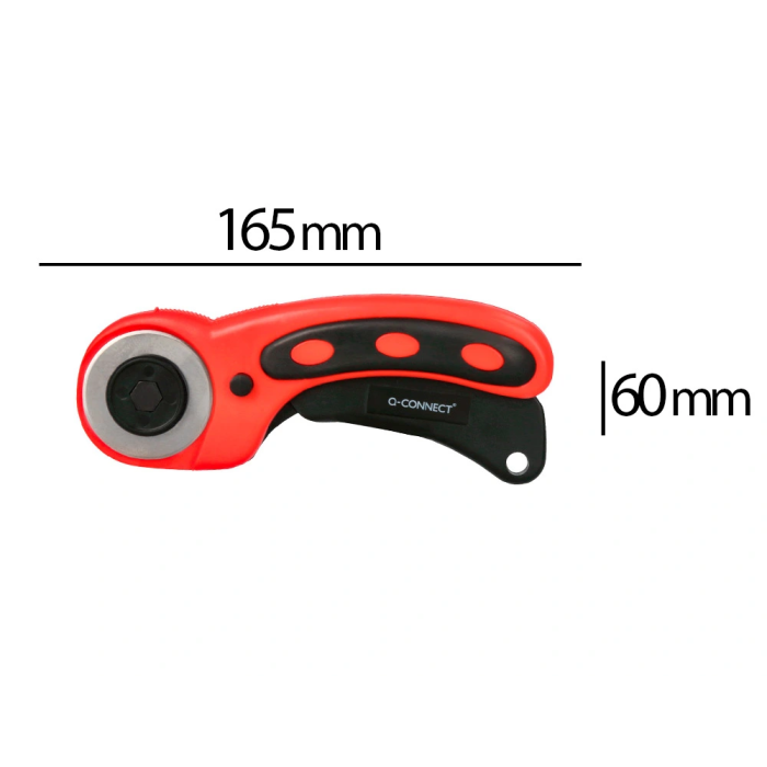 Q-connect Cúter Rotatorio XD-38, Cuchilla Circular 45 mm, 22x165x56 mm, Herramienta de Corte Preciso para Papel, Tela y Cuero 1