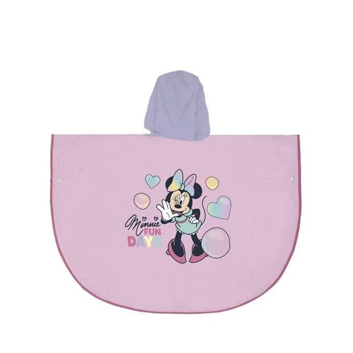 Poncho Impermeable con Capucha Minnie Mouse Lila 5-6 Años 1