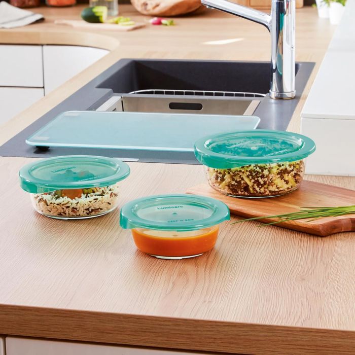 Set 5 Recipientes Vidrio con Tapa Keep'N Lagon Luminarc 76 cL - 82 cL - 92 cL - 2*122 cL 3