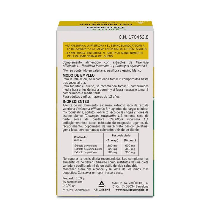 Natura Essenziale Valeriana Leo - 30 Comprimidos Natura Essenziale Valeriana Leo - 30 Comprimidos