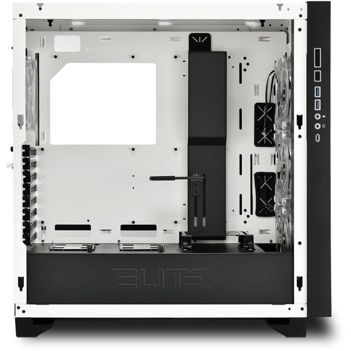 SHARKOON Elite Shark CA300H Caja PC ATX Vidrio Templado Blanco 4