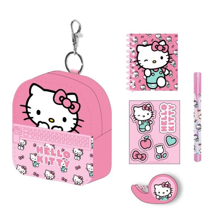 Cerdá Hello Kitty Set de papelería minimochila 19.5x22.5x4.5cm Multicolor Edad +3 años 1 Cerdá Hello Kitty Set de papelería minimochila 19.5x22.5x4.5cm Multicolor Edad +3 años 1