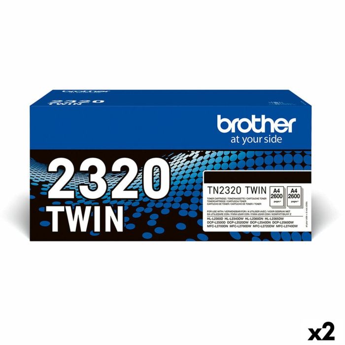 Tóner Original Brother L2300D/L2340DW/L2360DN/L2365DW/L2500/L2700 Negro (2 Unidades) 0 Tóner Original Brother L2300D/L2340DW/L2360DN/L2365DW/L2500/L2700 Negro (2 Unidades) 0