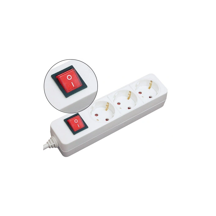 Mediarange Regleta 3 Tomas Blanca con Interruptor y Cable de 1,4m 0 Mediarange Regleta 3 Tomas Blanca con Interruptor y Cable de 1,4m 0