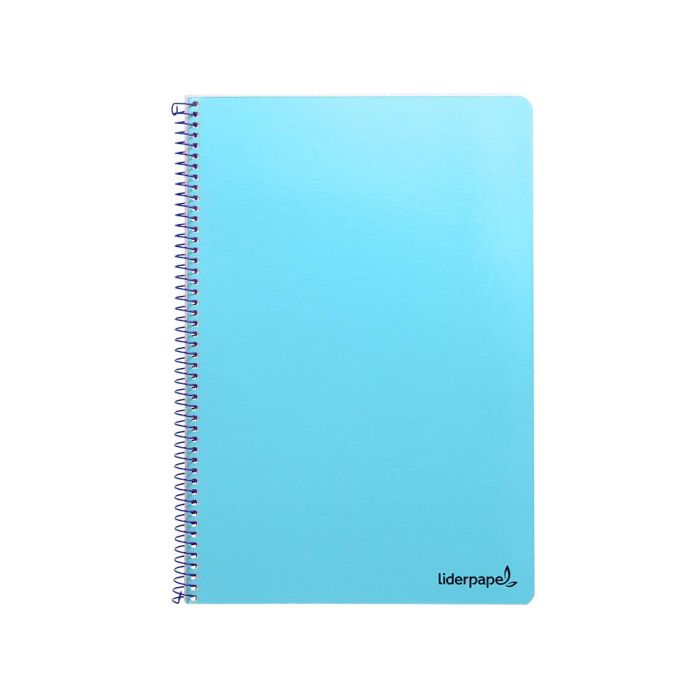 Cuaderno Espiral Liderpapel Folio Smart Tapa Blanda 80H 60 gr Cuadro 4 mm Con Margen Color Celeste 10 unidades 3