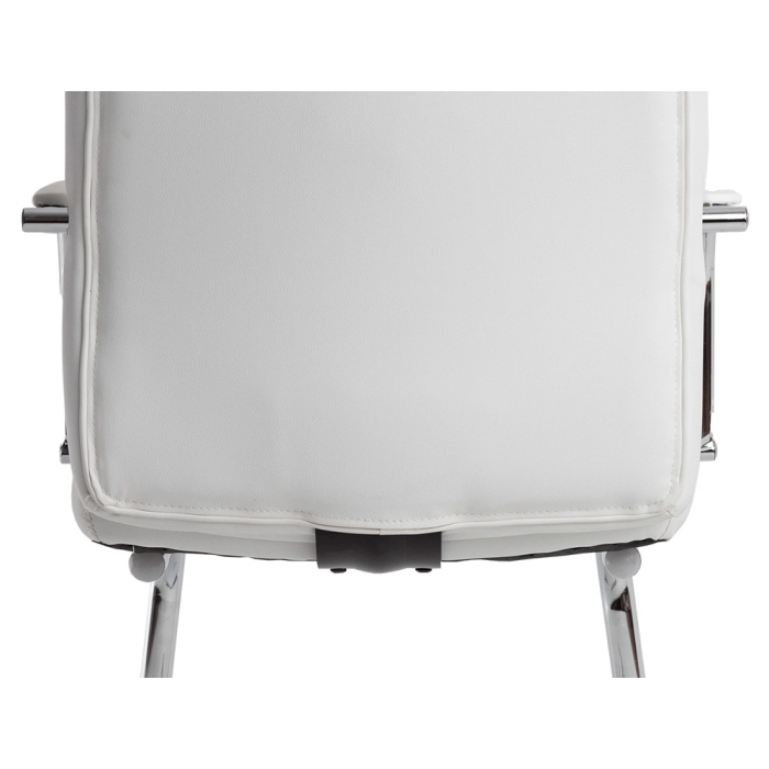 Q-connect Silla de Escritorio Pia Ve Simil Piel Blanca, Base Metálica, Uso Dirección, Dimensiones 1050x610x680mm 7