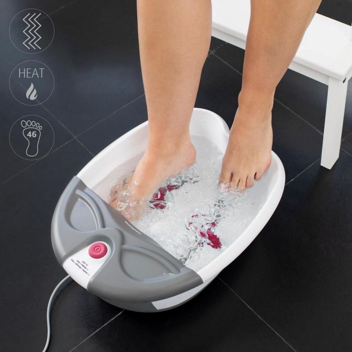 Medisana FS 300 Baño de pies Spa masaje, vibración relajante, reflexología podal, mantiene agua caliente, Blanco 2