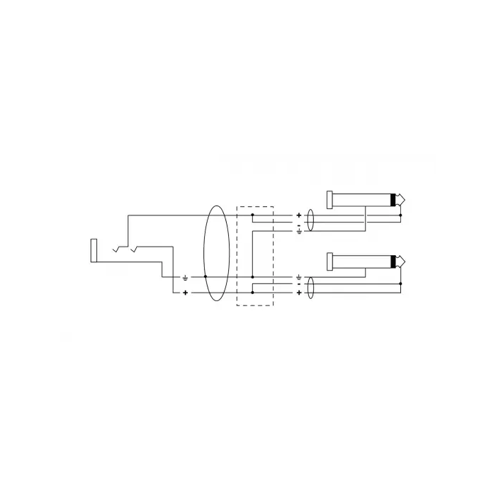 Cordial Cable Y Jack Estéreo Hembra a 2 Jacks Mono Macho 30 cm 1