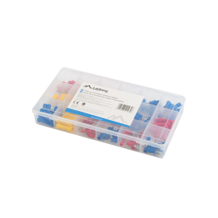 Lanberg CC01-BCC-IT175 Conector Azul, Rojo, Amarillo - Núcleo 175 mm² - Paquete de 175 piezas