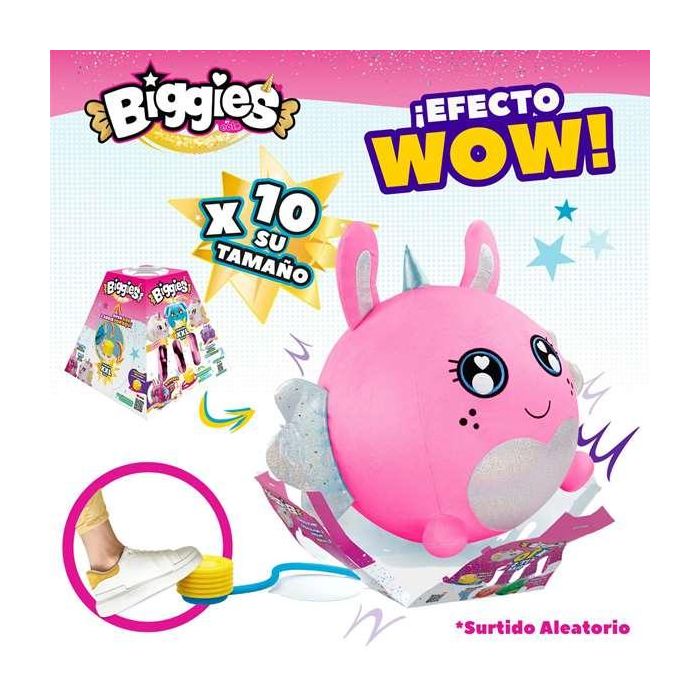 Color Baby Peluche Biggies Inflable Gigante Crece x10 51.5cm Modelos Surtidos Suave Tierno Incluye Bomba Juguete Niños 3+ Años 7