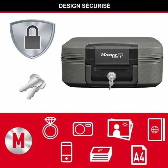 Caja fuerte Master Lock Negro 7,8 L 3 Caja fuerte Master Lock Negro 7,8 L 3
