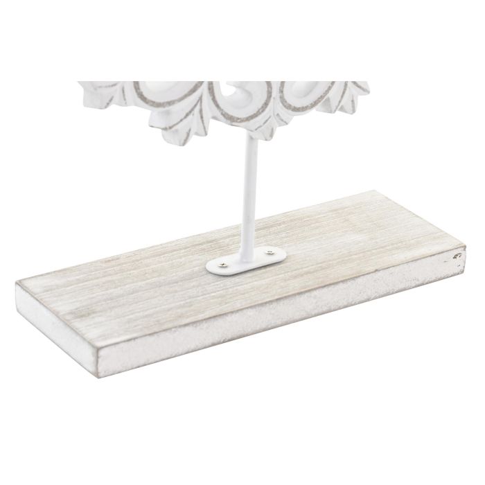 DKD Home Decor Set 4 Piezas Decoración Estilo Shabby Blanco Marron 7 x 37 x 29 cm 2