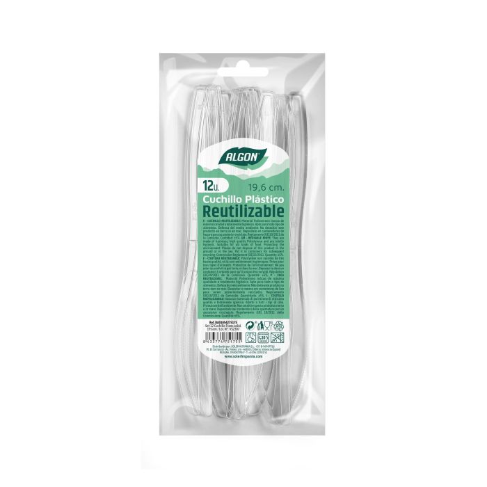 Set de 12 cuchillos Medium Transparente 19.6 cm Algon (36 Cajas) 2 Set de 12 cuchillos Medium Transparente 19.6 cm Algon (36 Cajas) 2