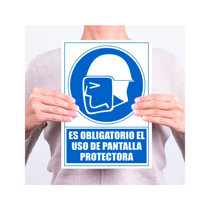 Archivo 2000 Señal Obligatorio Uso Pantalla Protectora PVC Azul 210x297 mm 2