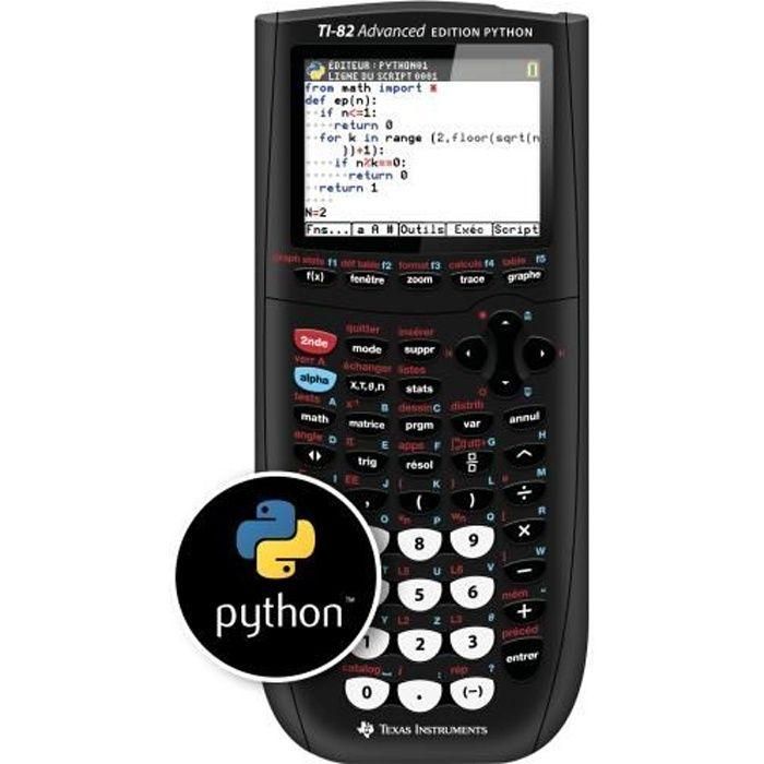 Calculadora gráfica Python TI-82 Advanced Edition de TEXAS INSTRUMENTS - Negro Calculadora gráfica Python TI-82 Advanced Edition de TEXAS INSTRUMENTS - Negro